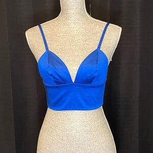 Glamour Guess By Marciano Edda Bralette Crop Top Blue Size 0